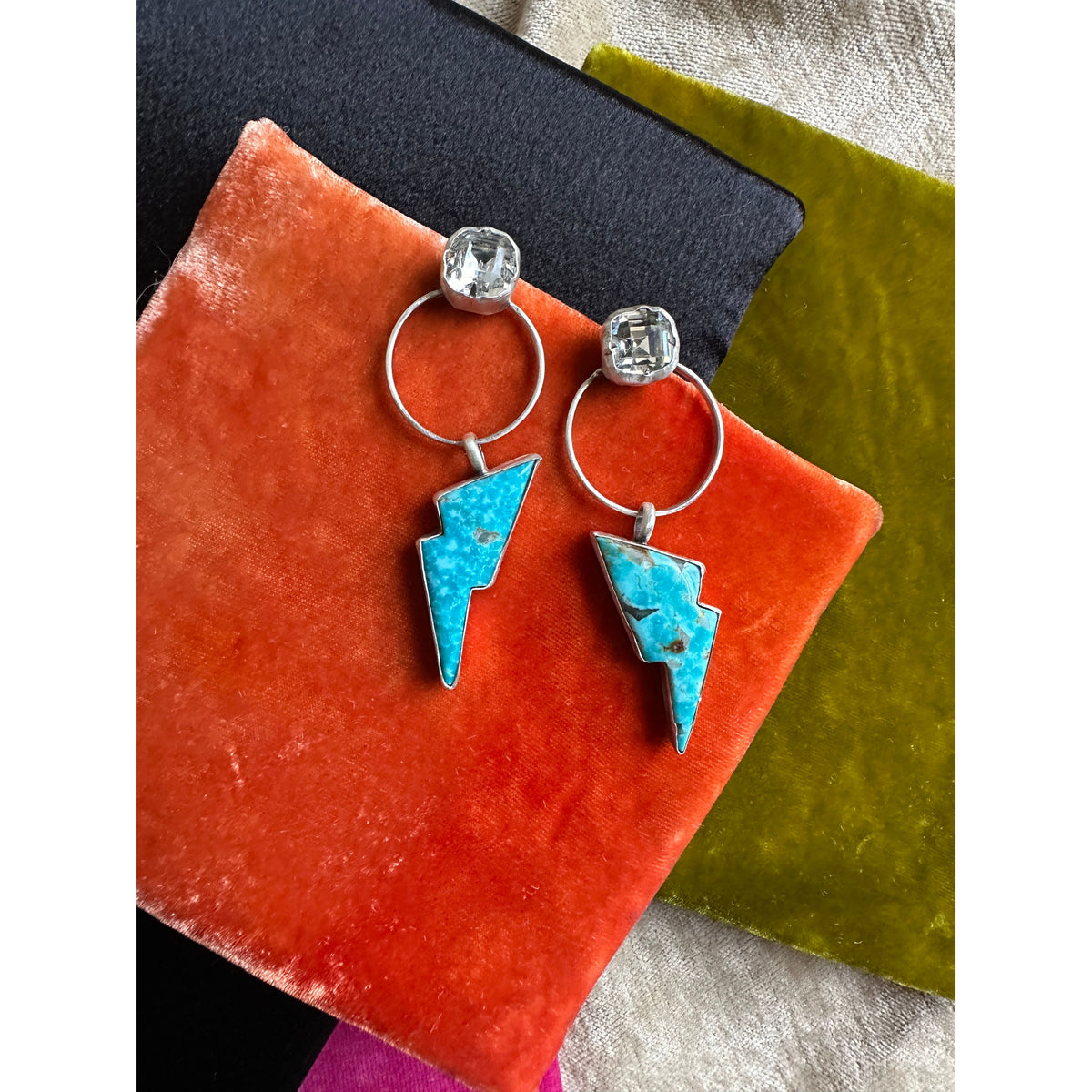 Thunder Road | Turquoise Lightning Bolt Earrings