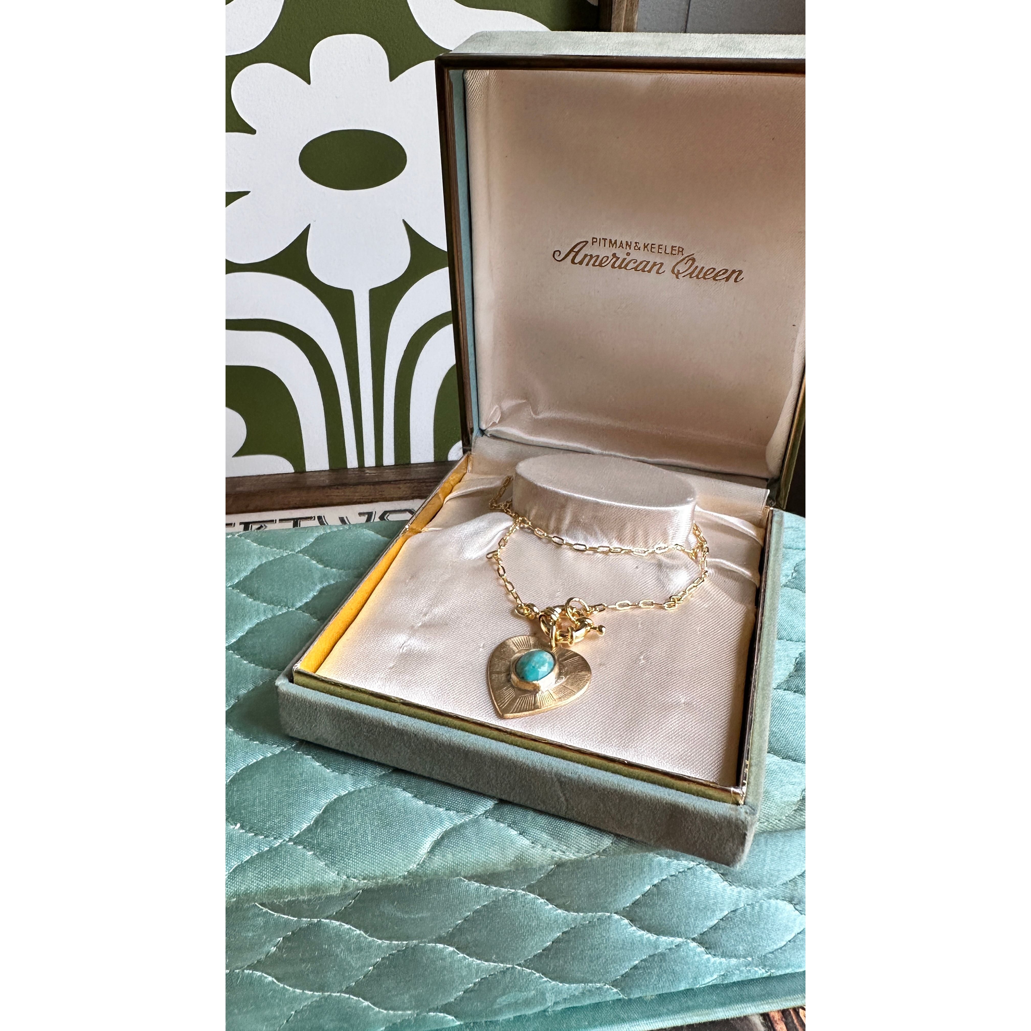 Crazy Hearts | Turquoise Talisman Heart Necklace | Whiskey & Bone