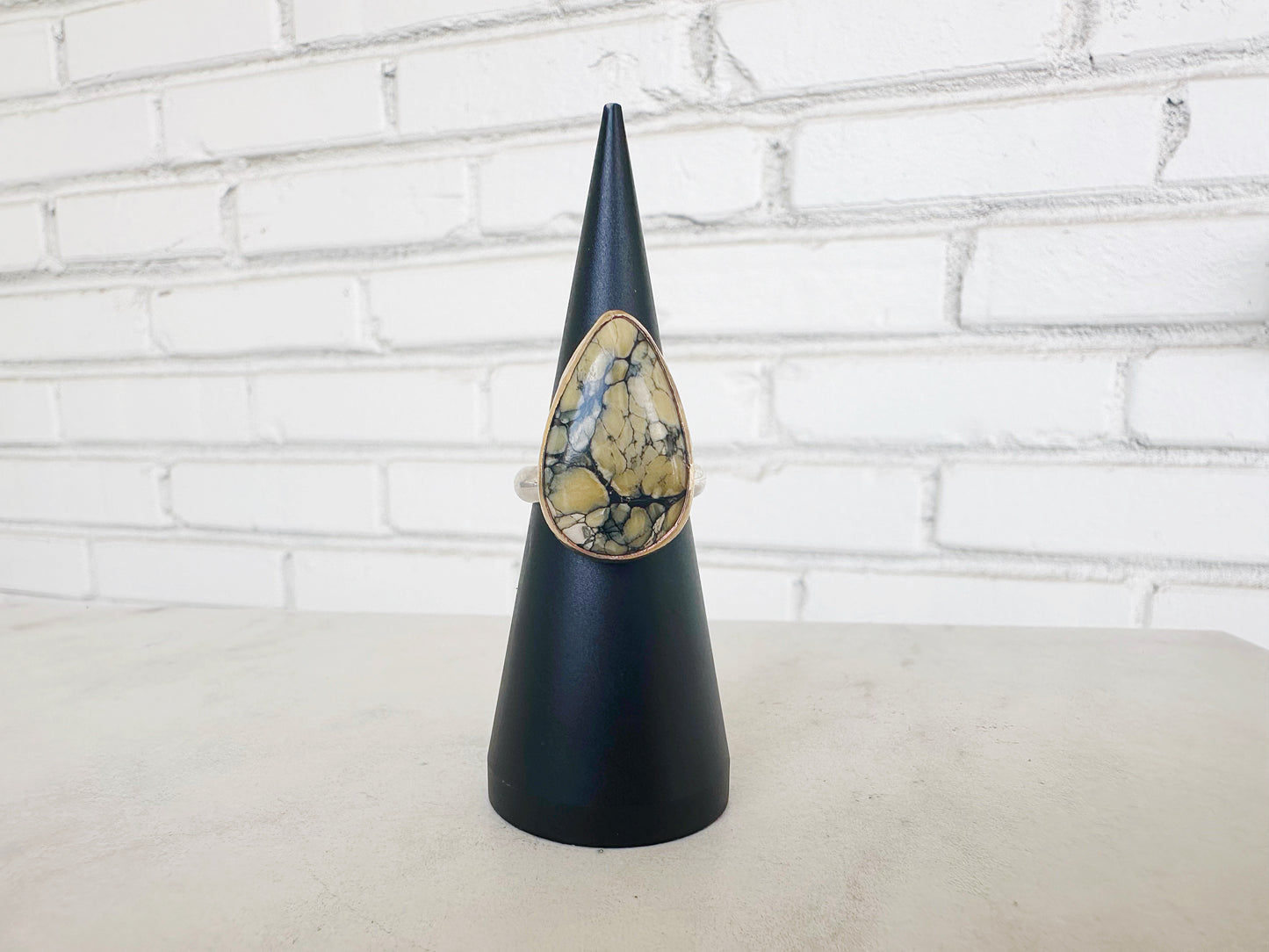 Tear Drop Turquoise Ring // Size 7.5