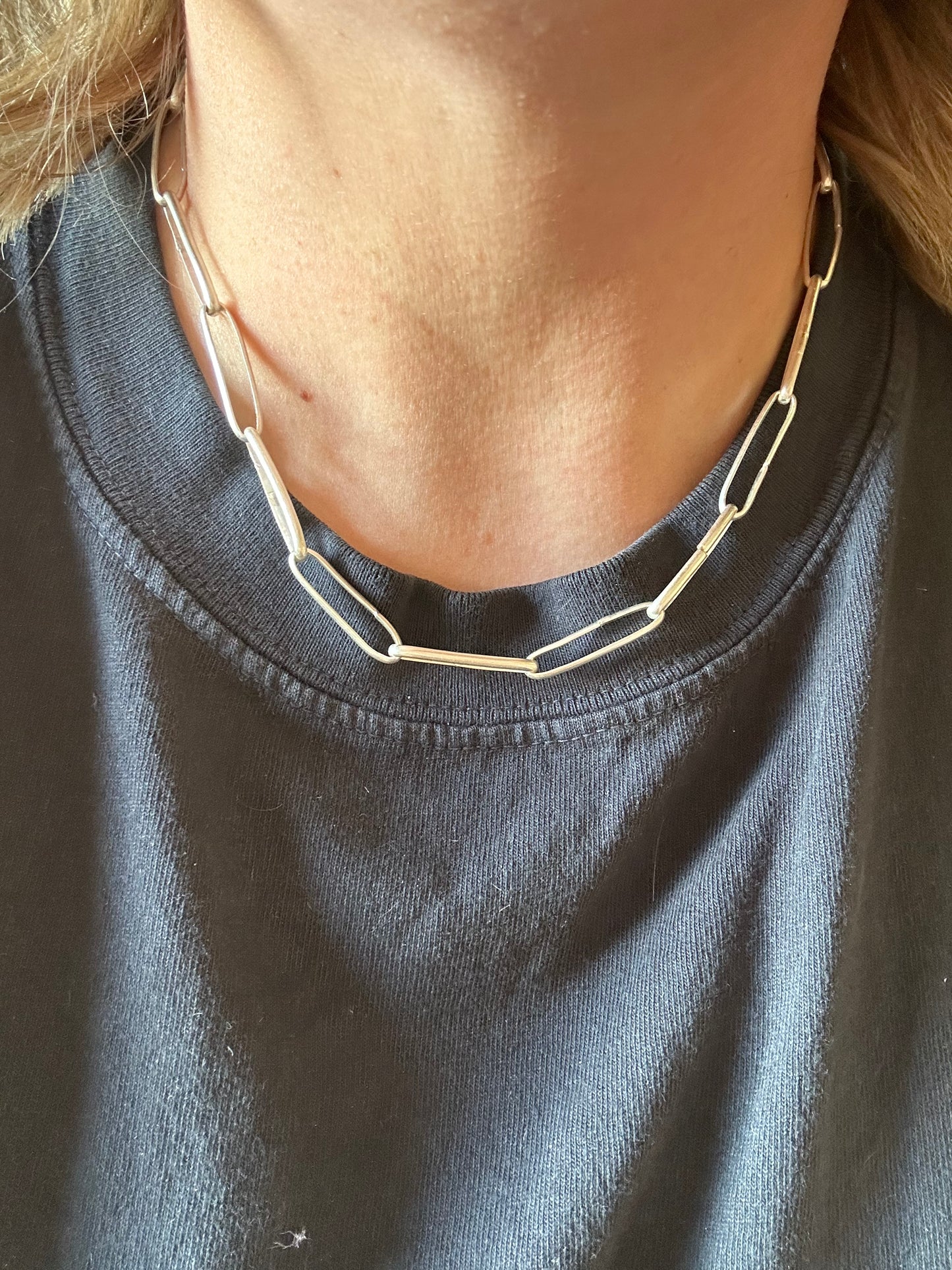 Judas - Sterling silver Paperclip chain // Heavy Metal
