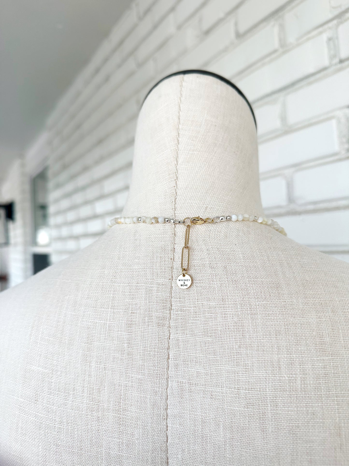 Tiny Dancer Necklace // Mother of Pearl