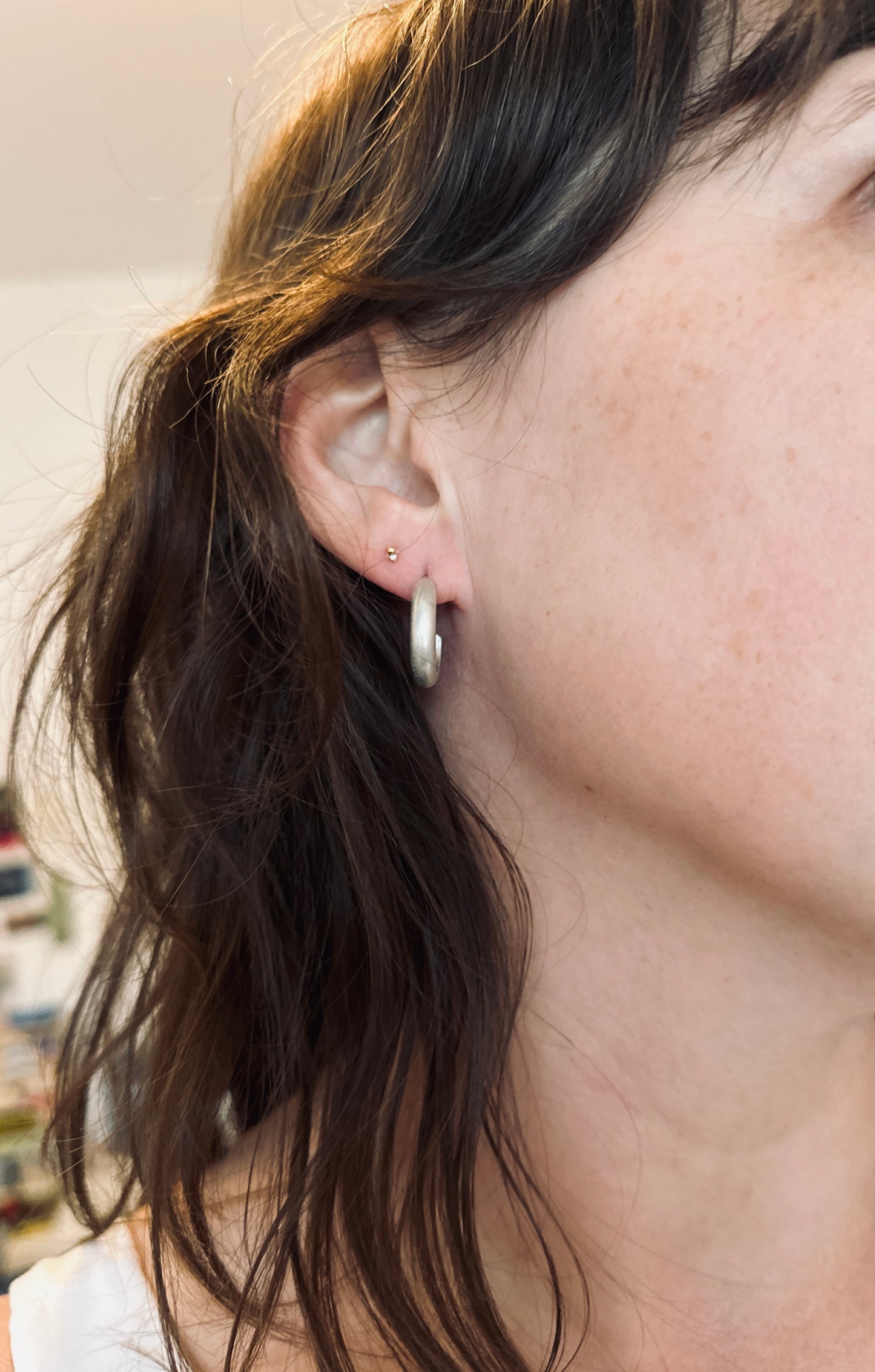 Luxe Plain Hoops - Small - Sterling Silver // Heavy Metal