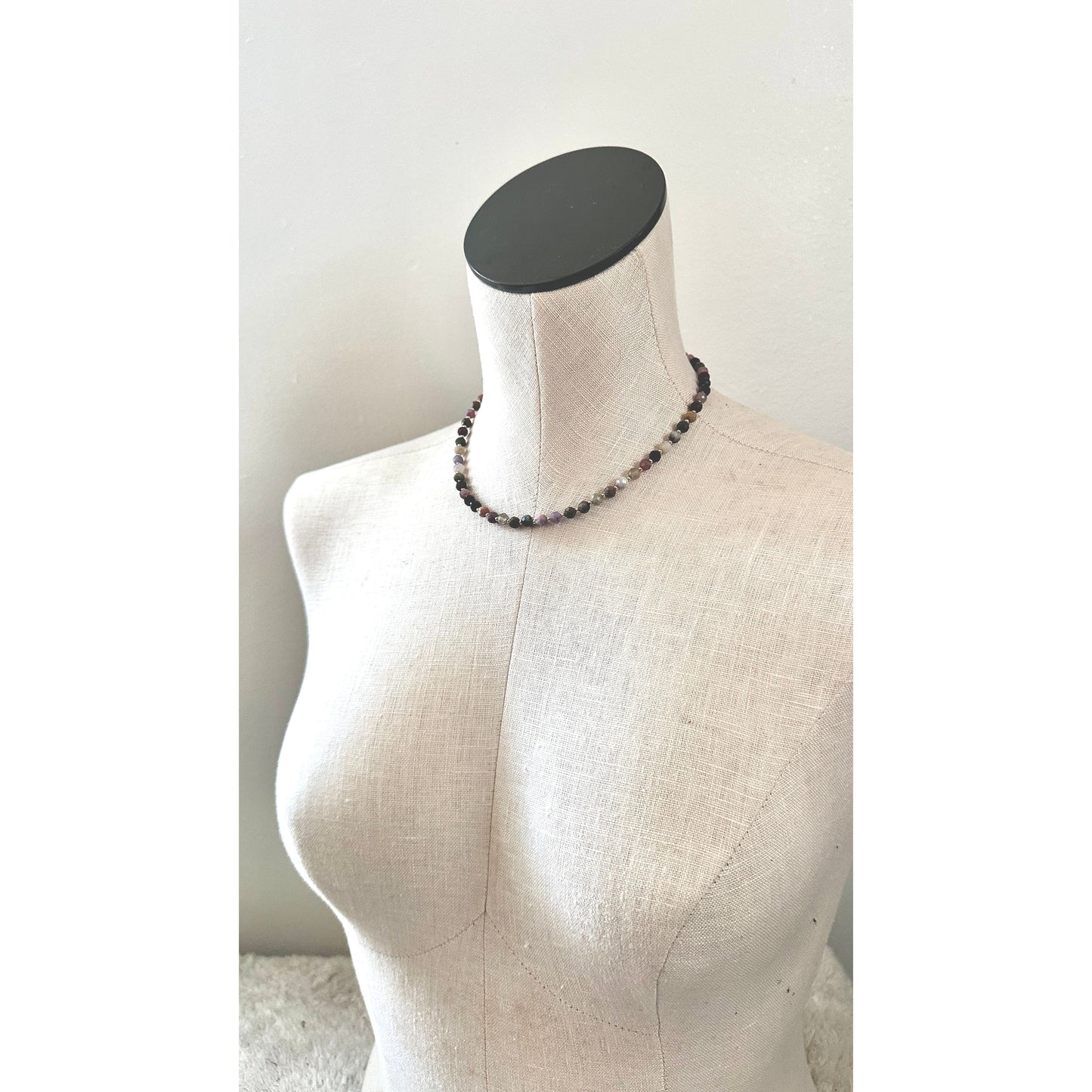 Electric Garden No. 2 | Watermelon Tourmaline Beaded Necklace