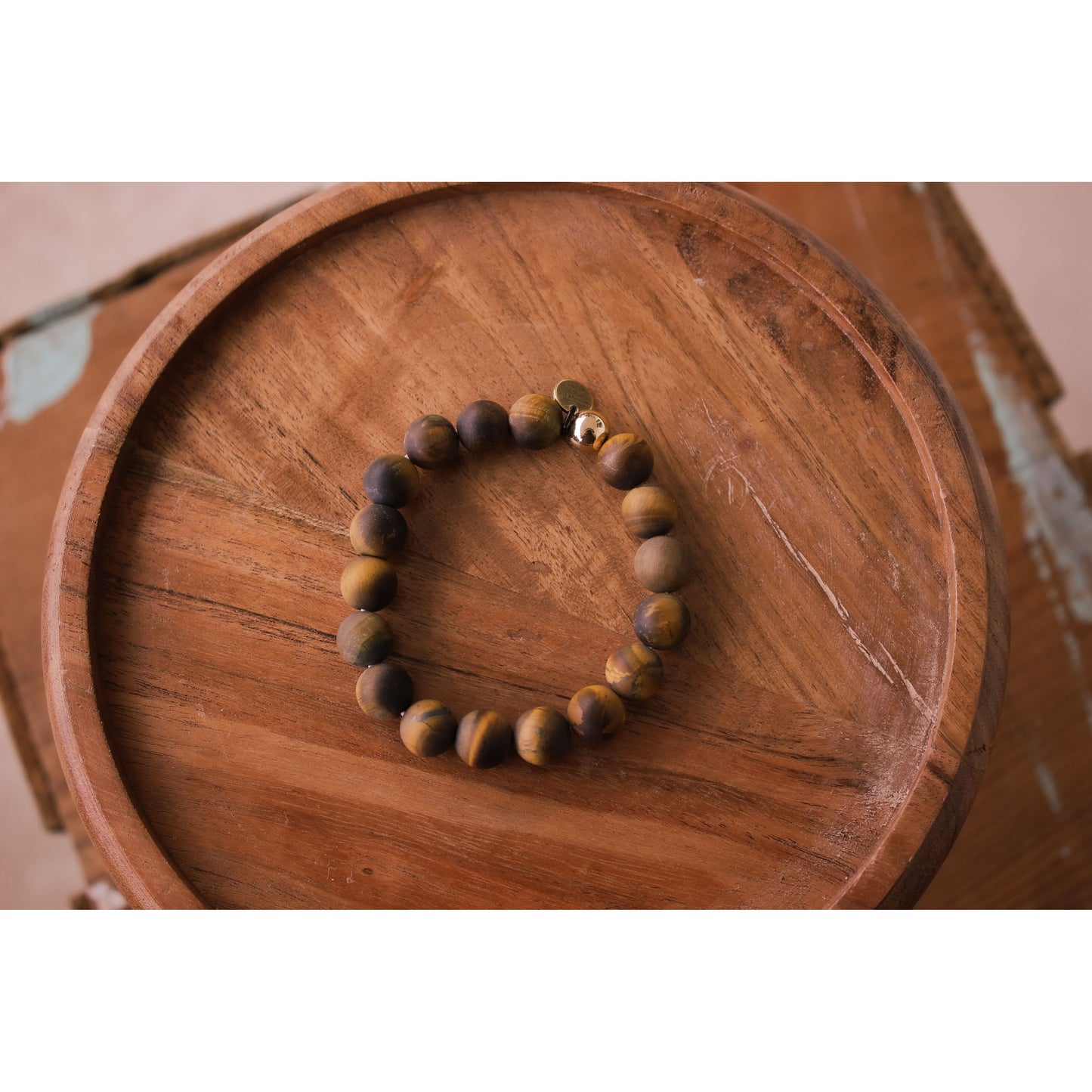 Cash Stacking Bracelet | 10mm Tiger's Eye Gemstone Bracelet
