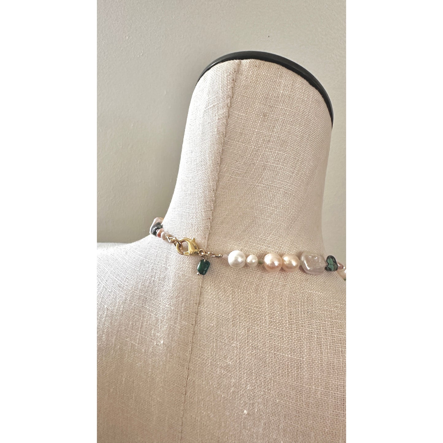 Wild Rose Moon | Turquoise & Watermelon Tourmaline Necklace