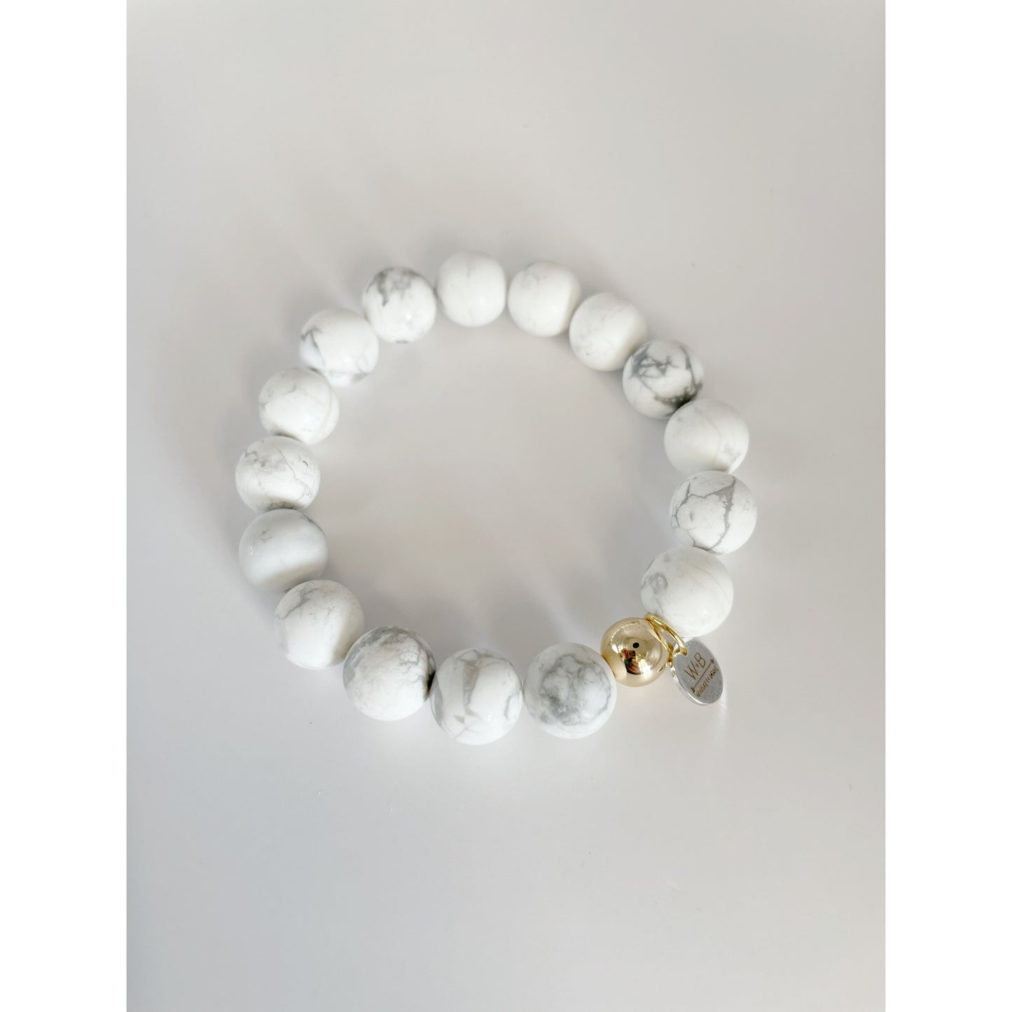 Cash Stacking Bracelet | 10mm Howlite Gemstone Bracelet