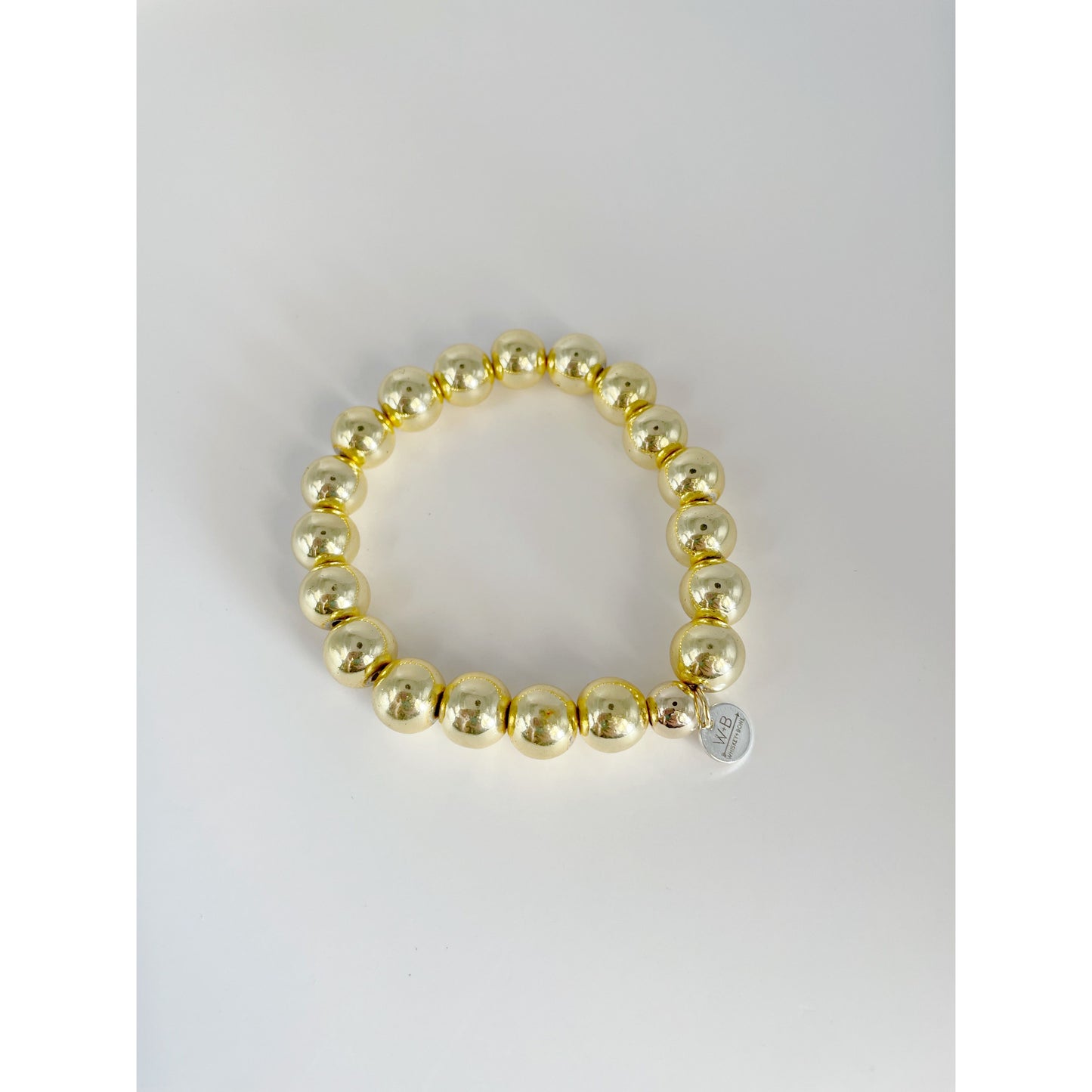 Cash Stacking Bracelet | 10mm Gold Hematite Bracelet