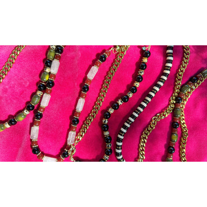 Dreamweaver | Onyx & Brioche Agate Necklace