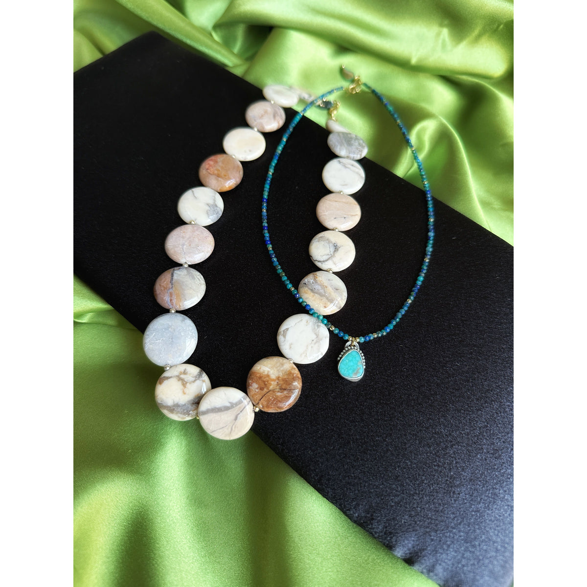 Little Wing | Azurite & Turquoise Pendant Necklace