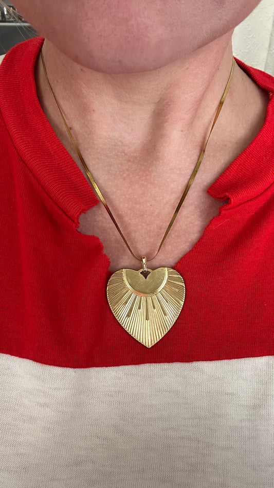 Ruthie Brass Heart Necklace - PREORDER SHIPS SECOND WEEK OF OCTOBER!