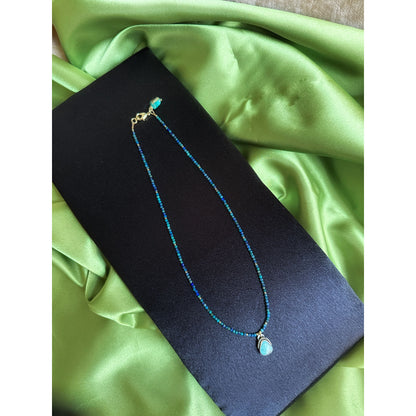 Little Wing | Azurite & Turquoise Pendant Necklace