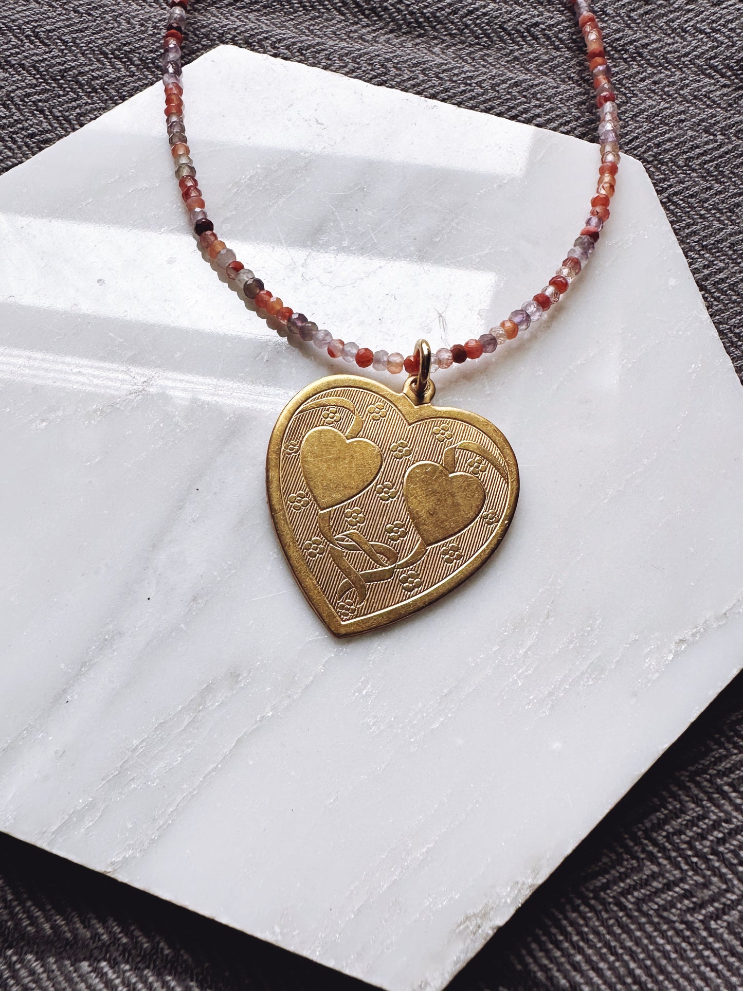 Heart of Gold - Super 7 Gemstone Chain