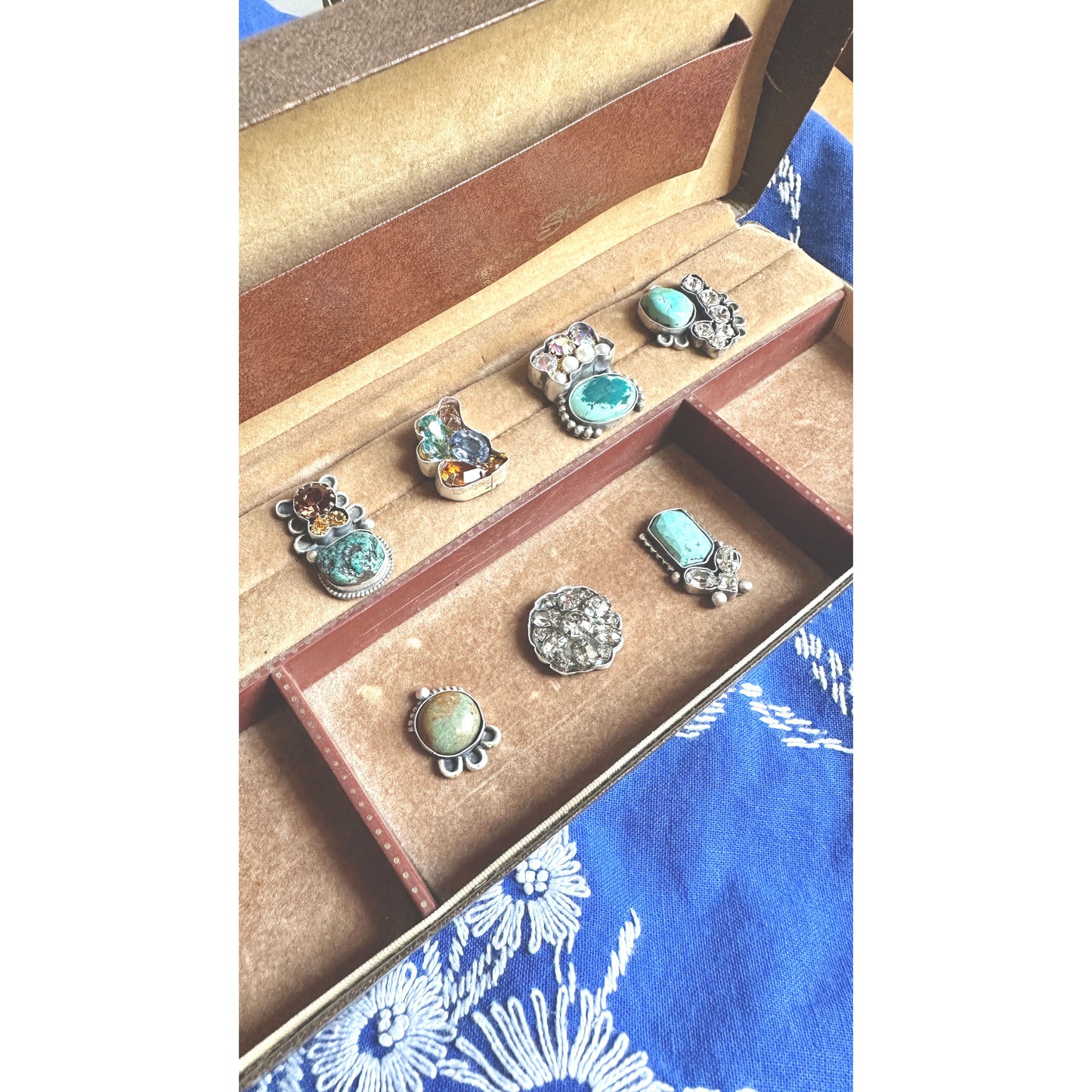Bell Bottom Blues | Turquoise & Vintage Rhinestone Jewelry
