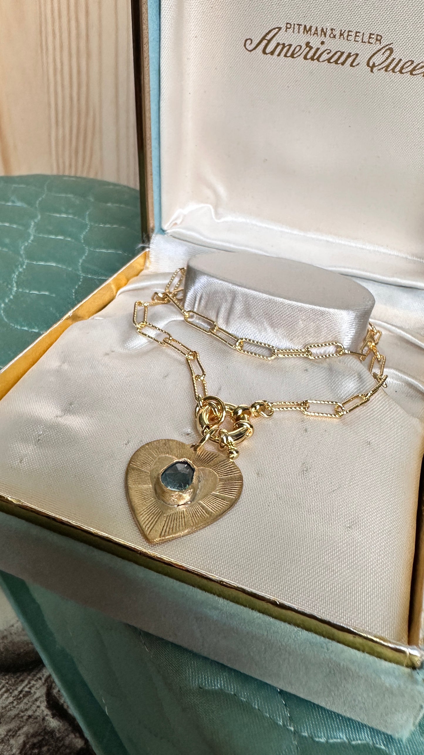 Crazy Hearts | Paraiba Kyanite Talisman Heart Necklace