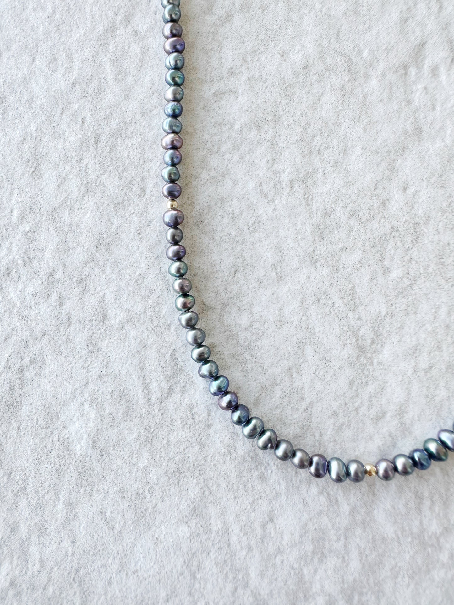 Tiny Dancer Necklace // Black Pearl
