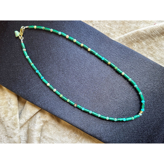 Long Long Time | Malachite & Turquoise Necklace