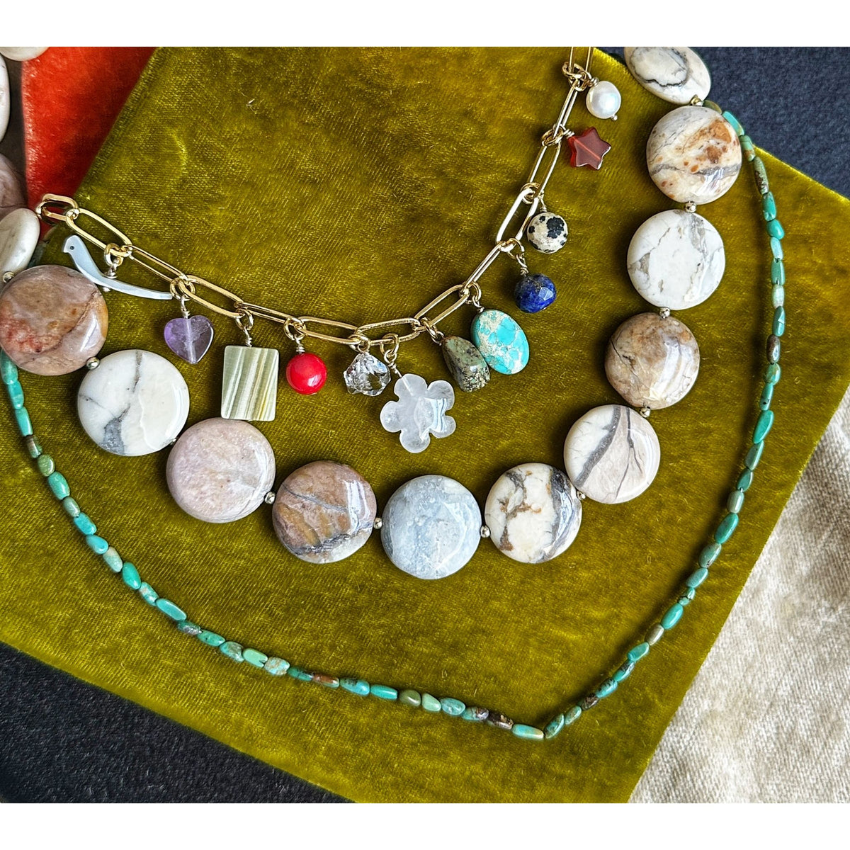 Lucky Star Necklace No. 2 | Mixed Gemstone Charm Necklace