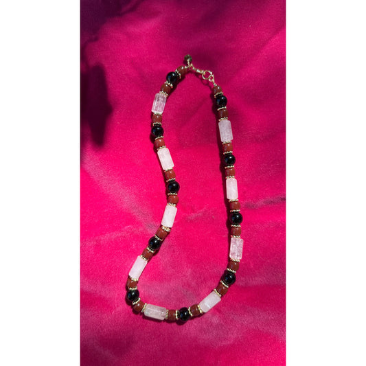 Dreamweaver | Onyx & Brioche Agate Necklace