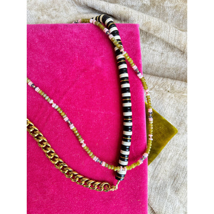 Love Rollercoaster | Green Opal & Lepidolite Necklace