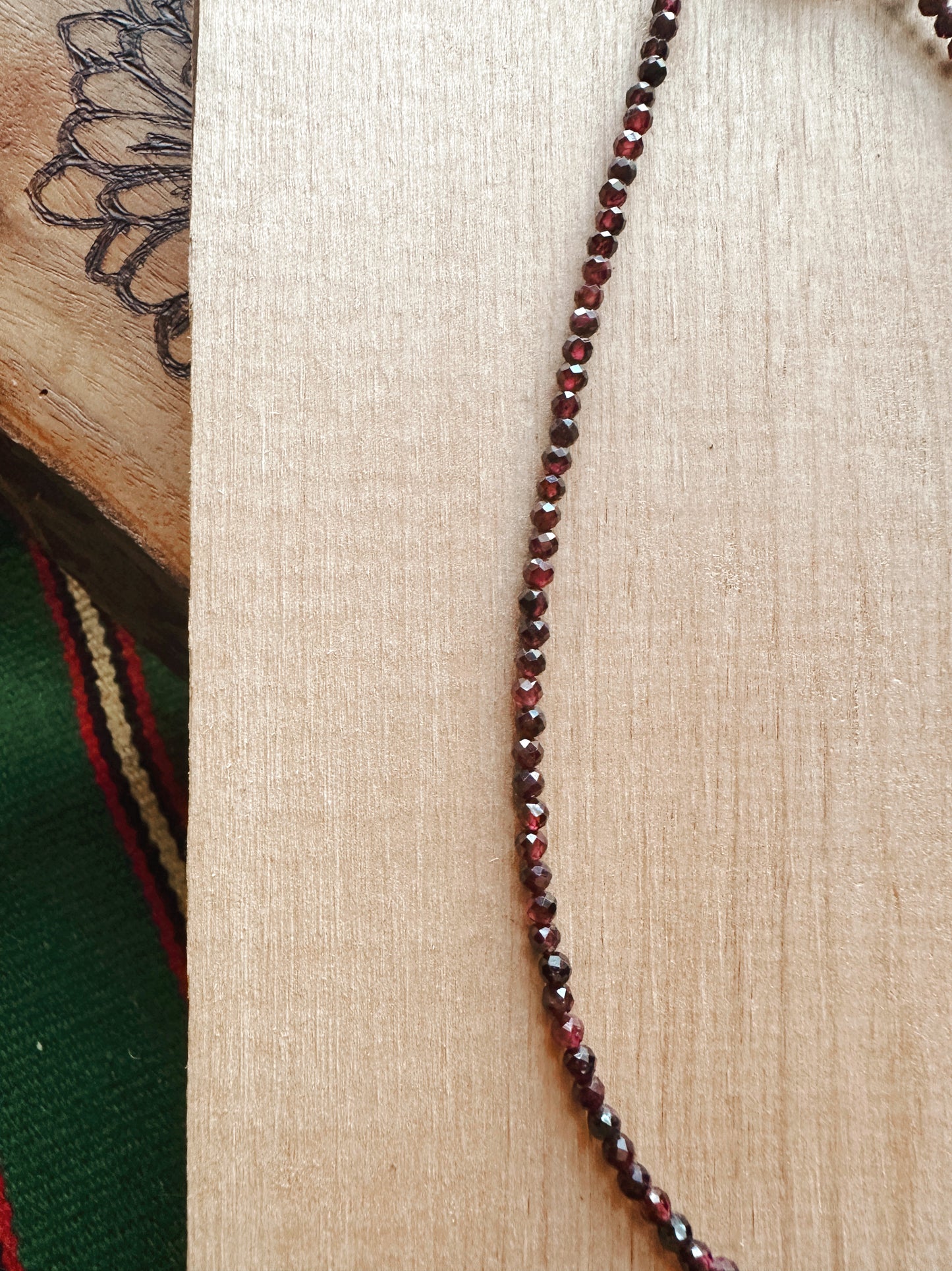 Gemstone Necklace // Garnet 4mm