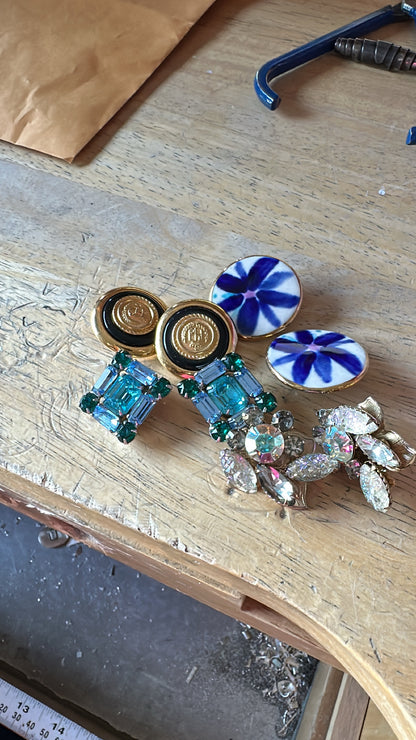 Midnight Mile | Vintage Blue Glass Statement Ring