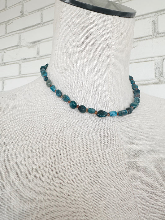 Mixed Tape necklace // Apatite and Garnet