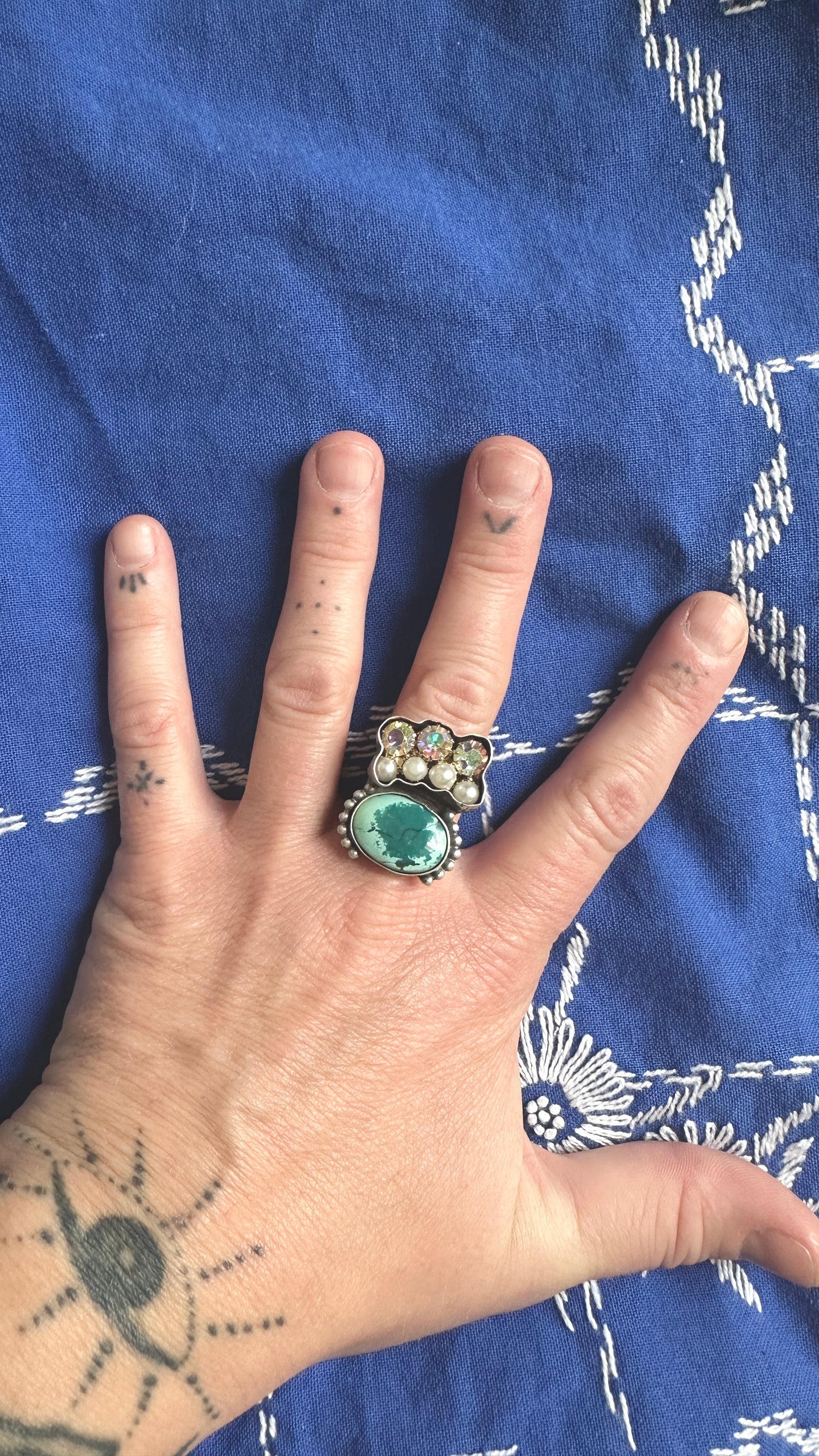 Tiny Dancer | Turquoise, Pearl & Vintage Rhinestone Jewelry