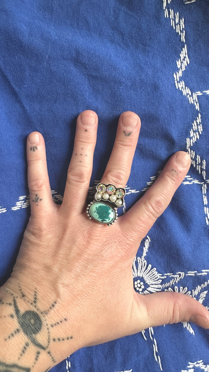 Tiny Dancer | Turquoise, Pearl & Vintage Rhinestone Jewelry