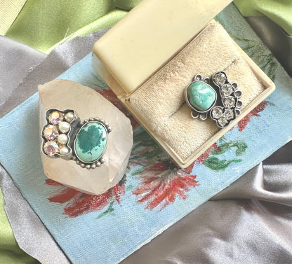 Tiny Dancer | Turquoise, Pearl & Vintage Rhinestone Jewelry