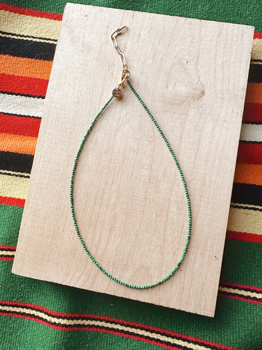 Gemstone Necklace // Malachite