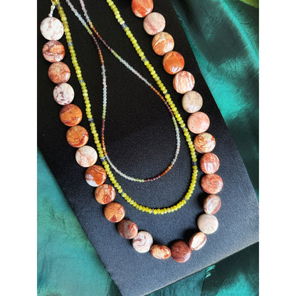 Jungle Boogie | Green Opal & Lepidolite Necklace