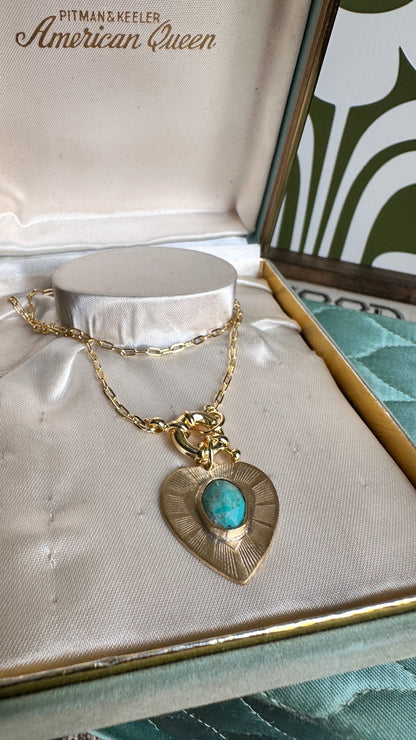 Crazy Hearts | Turquoise Heart Necklace