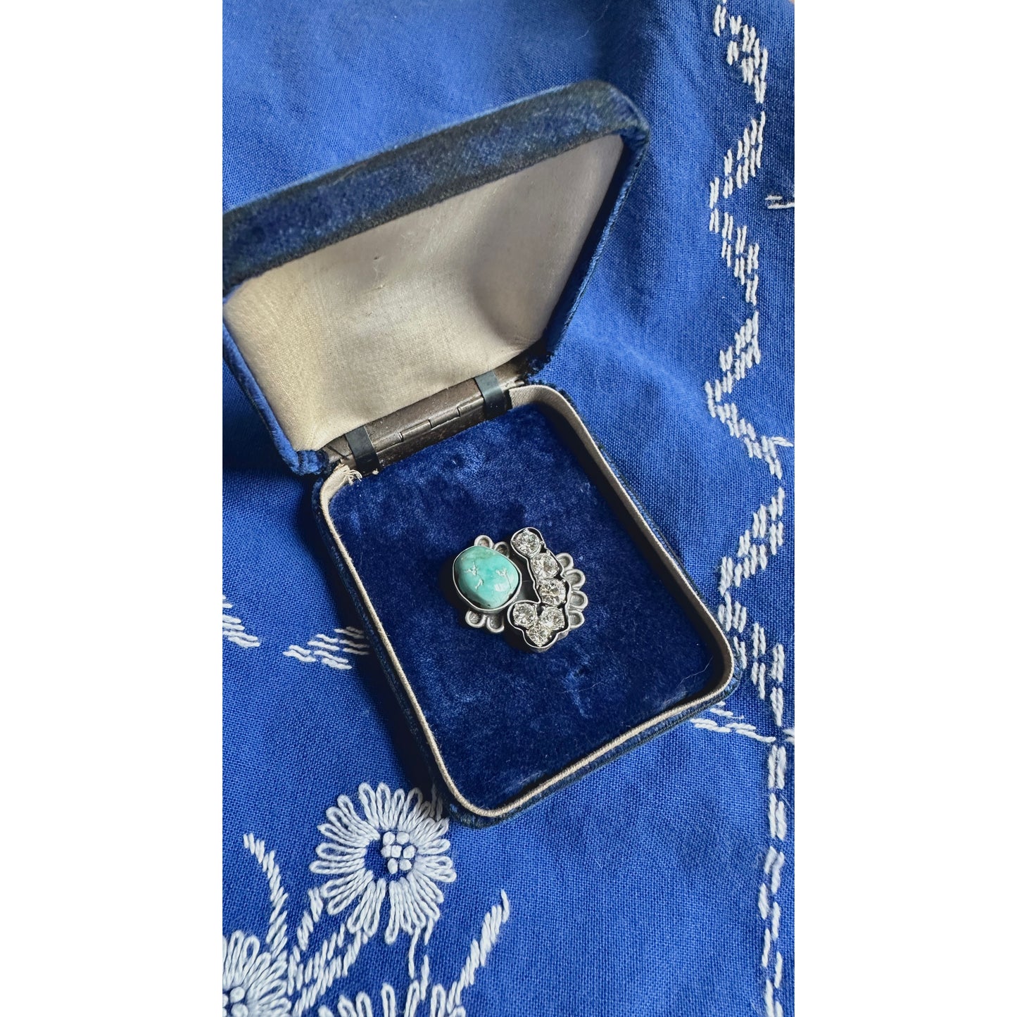 Bell Bottom Blues | Turquoise & Vintage Rhinestone Jewelry