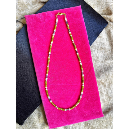 Love Rollercoaster | Green Opal & Lepidolite Necklace