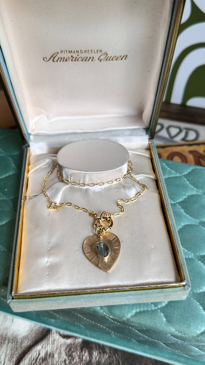 Crazy Hearts | Labradorite Talisman Heart Necklace
