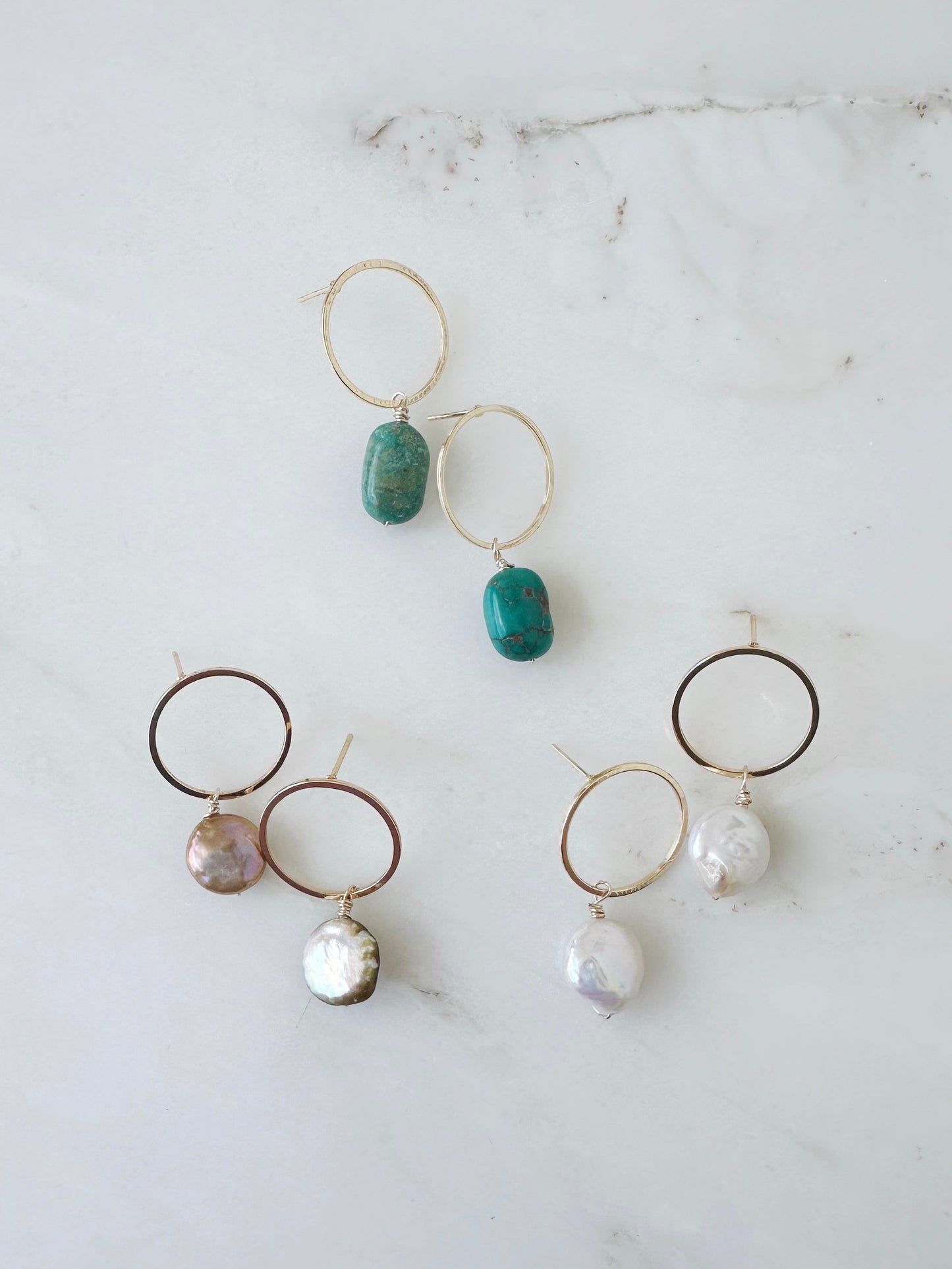 Whitney // Gray Pearl Earrings