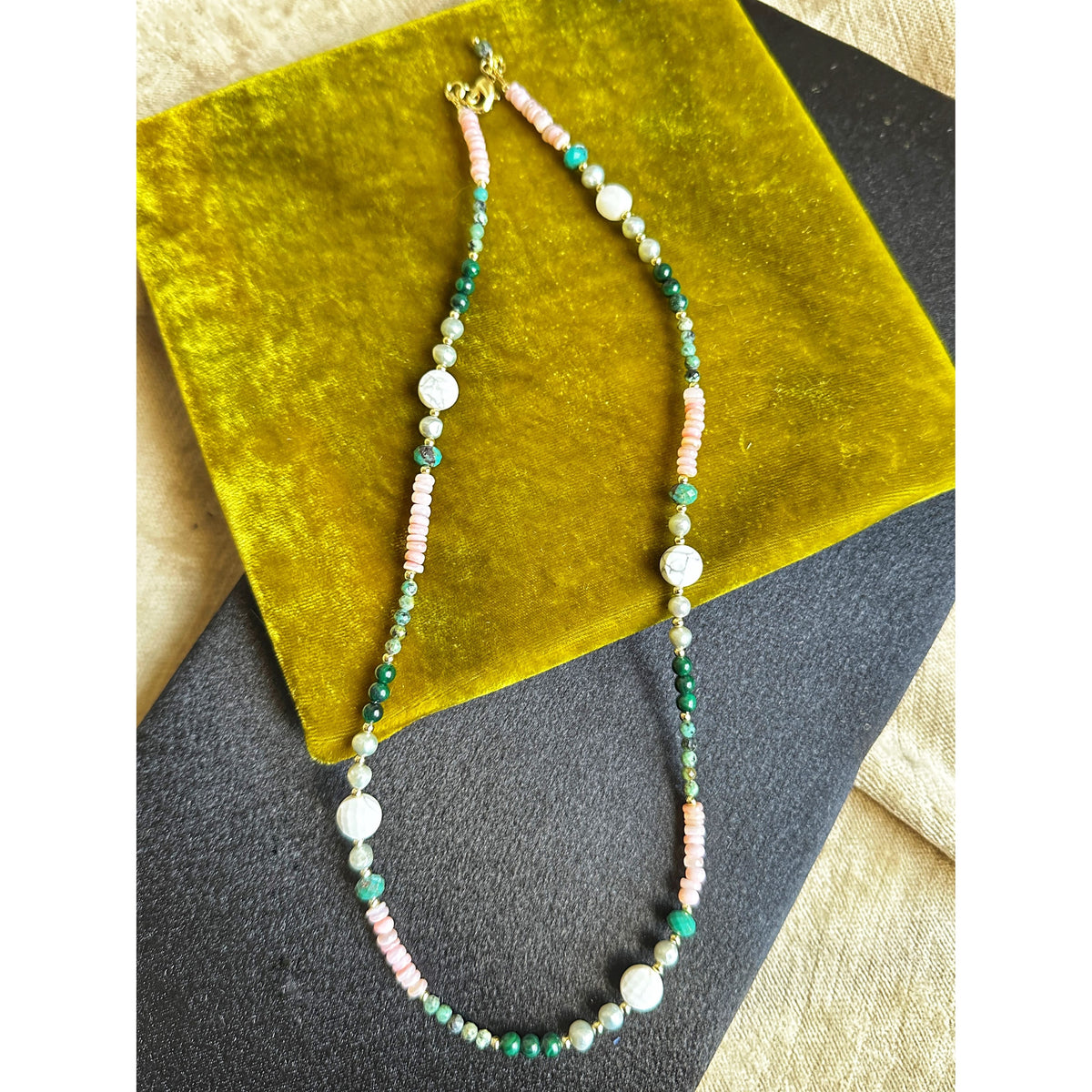 Fire and Rain | Malachite & Turquoise Necklace