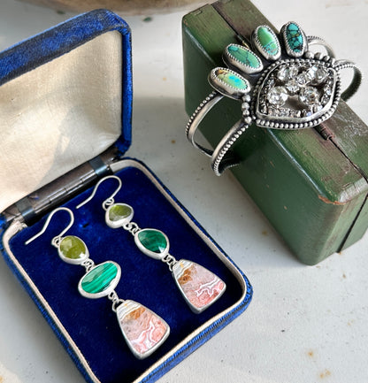 Into the Mystic | Vintage Rhinestone & Turquoise Cuff