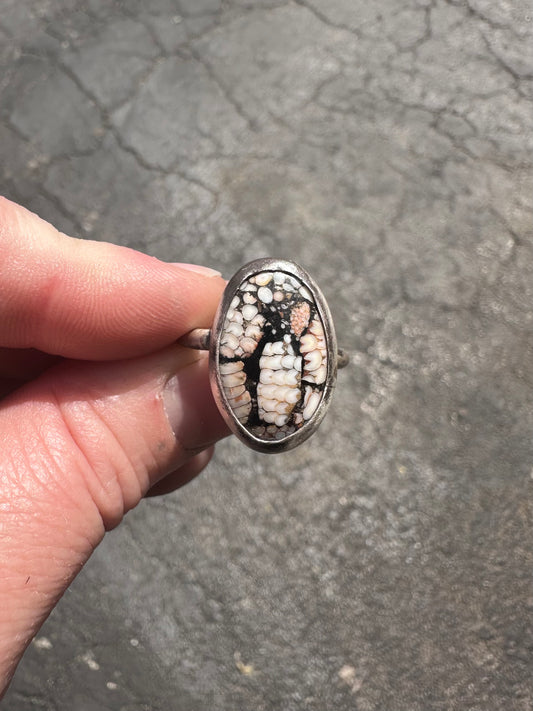 Snake Skin Agate Ring // Size 7.25