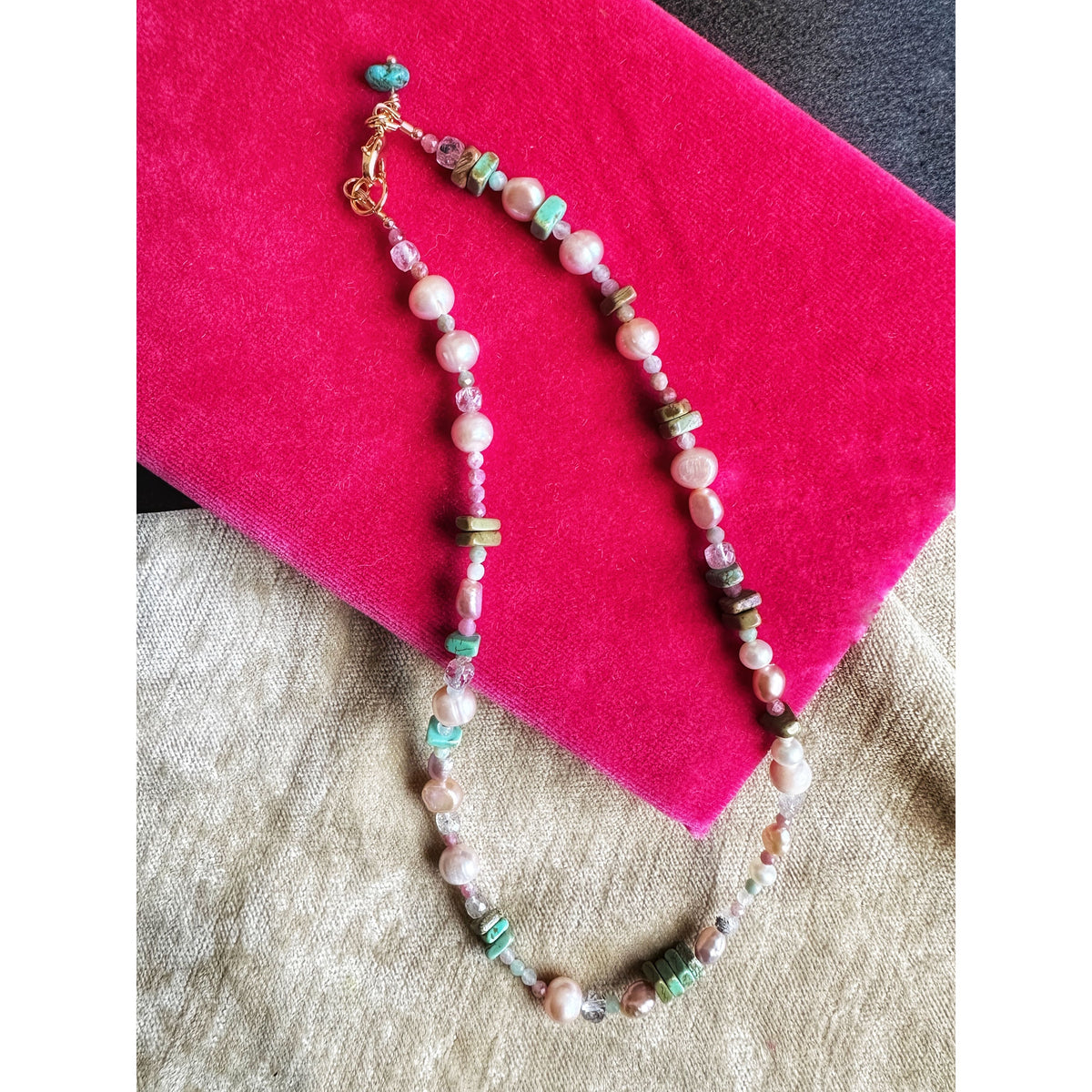 Anticipation | Ghost Quartz & Turquoise Necklace