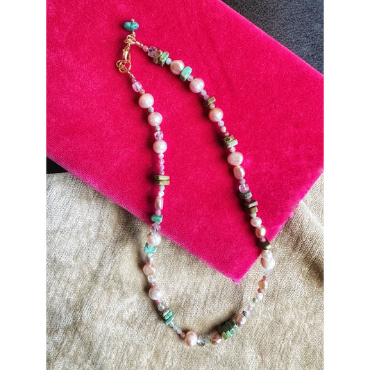 Anticipation | Ghost Quartz & Turquoise Necklace