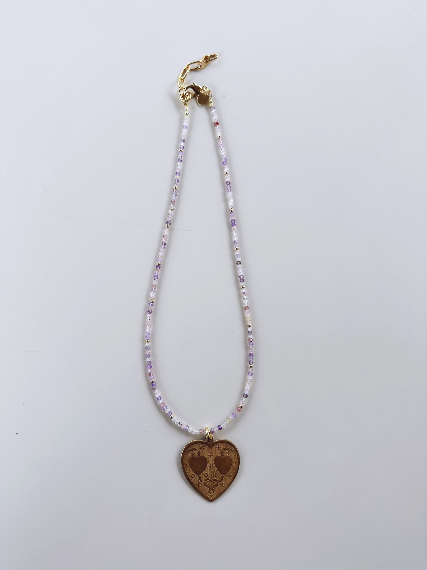 Heart of Gold - Amethyst Gemstone Chain