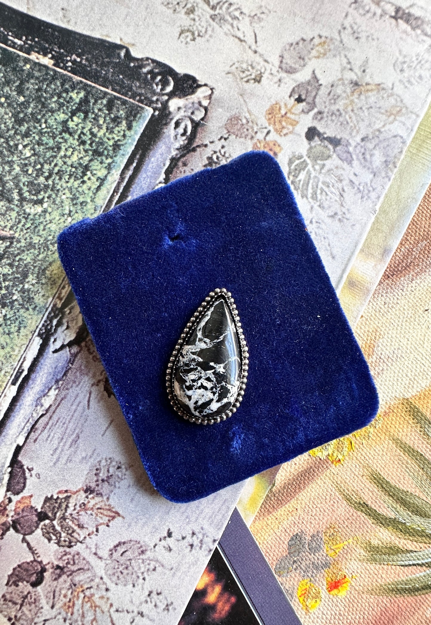 Moonshadow | White Buffalo Turquoise Statement Ring