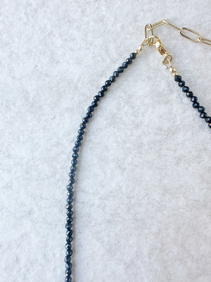 Gemstone Necklace // Black Spinel