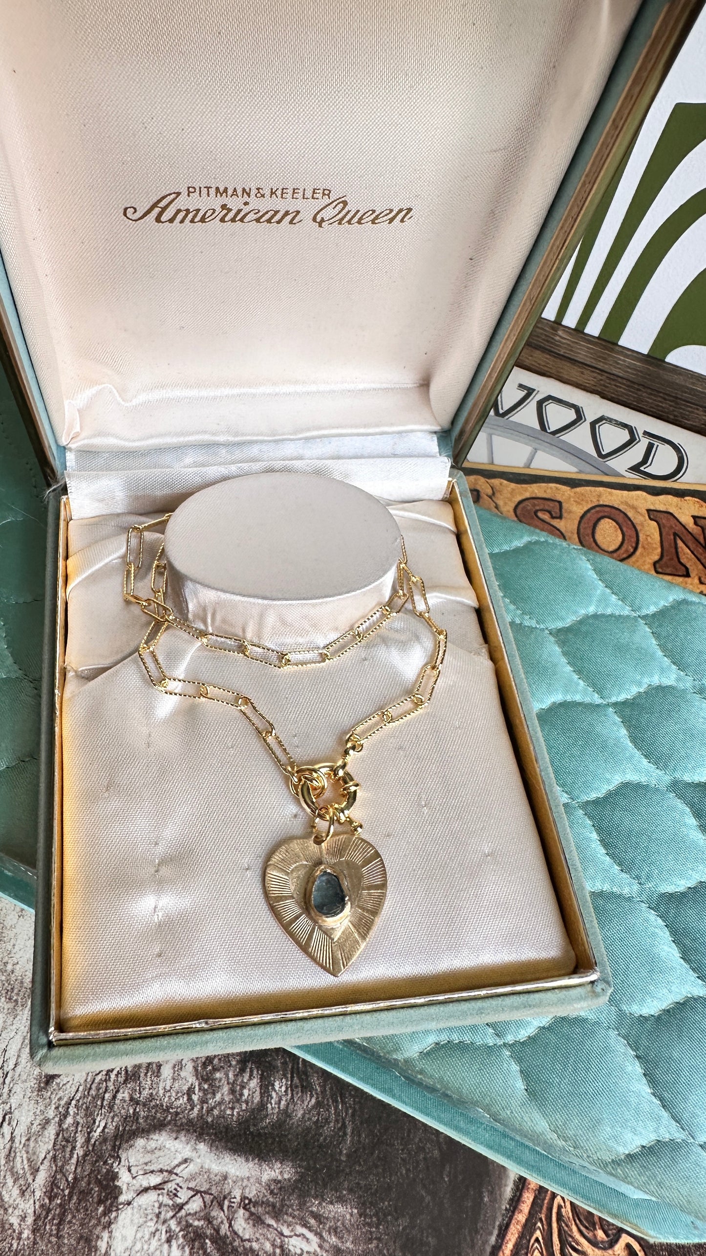 Crazy Hearts | Paraiba Kyanite Talisman Heart Necklace