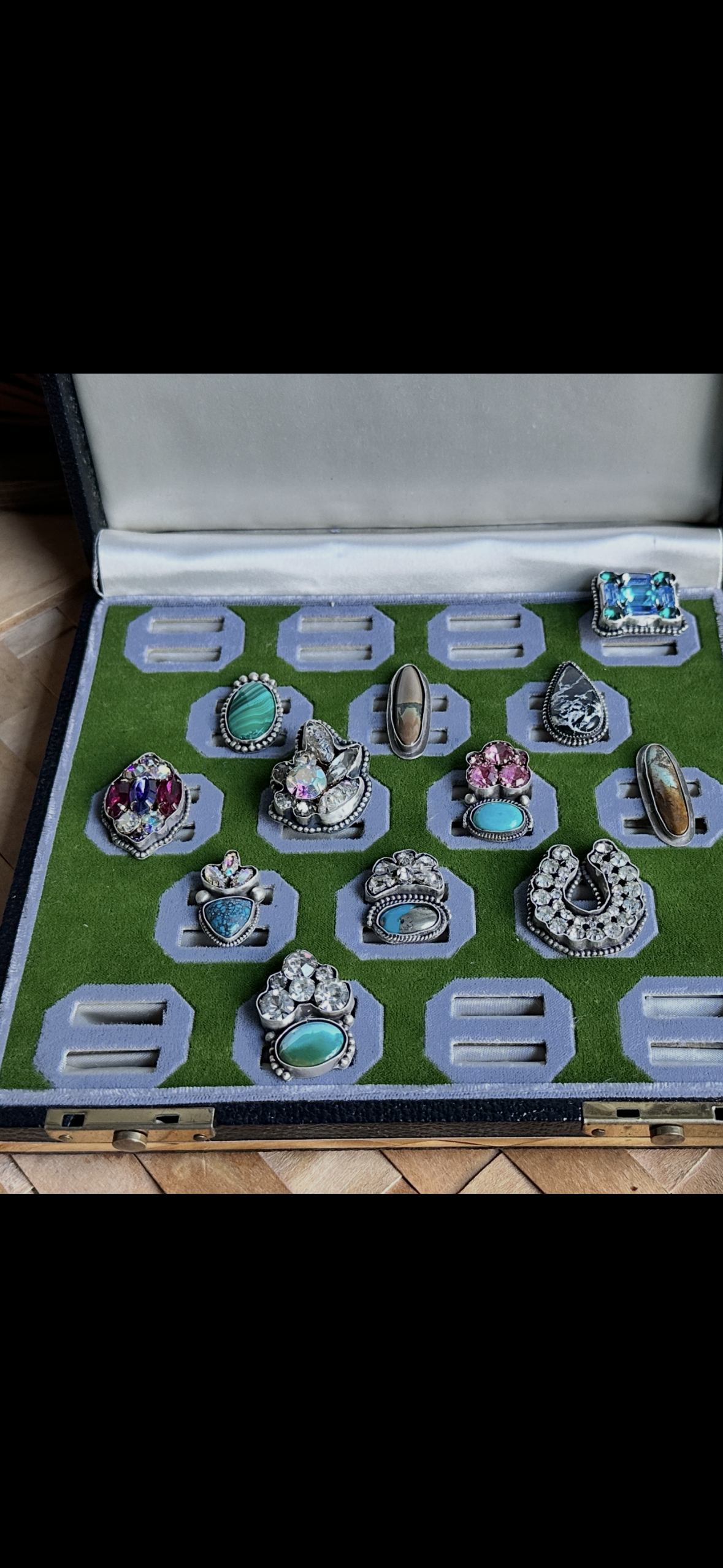 Caravan | Vintage Rhinestone & Turquoise Statement Ring