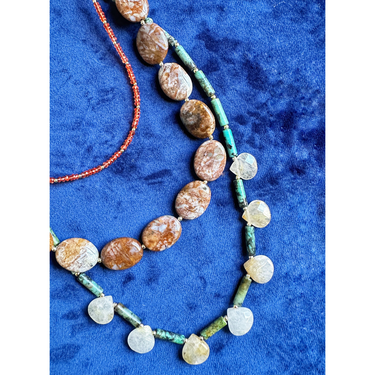 A Case of You | African Turquoise & Rutilated Quartz Necklace