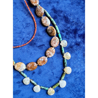 A Case of You | African Turquoise & Rutilated Quartz Necklace