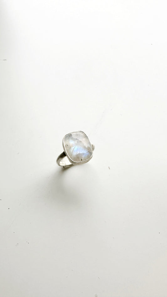 Dazed and Confused // Moonstone Ring - Size 8.5 // Heavy Metal