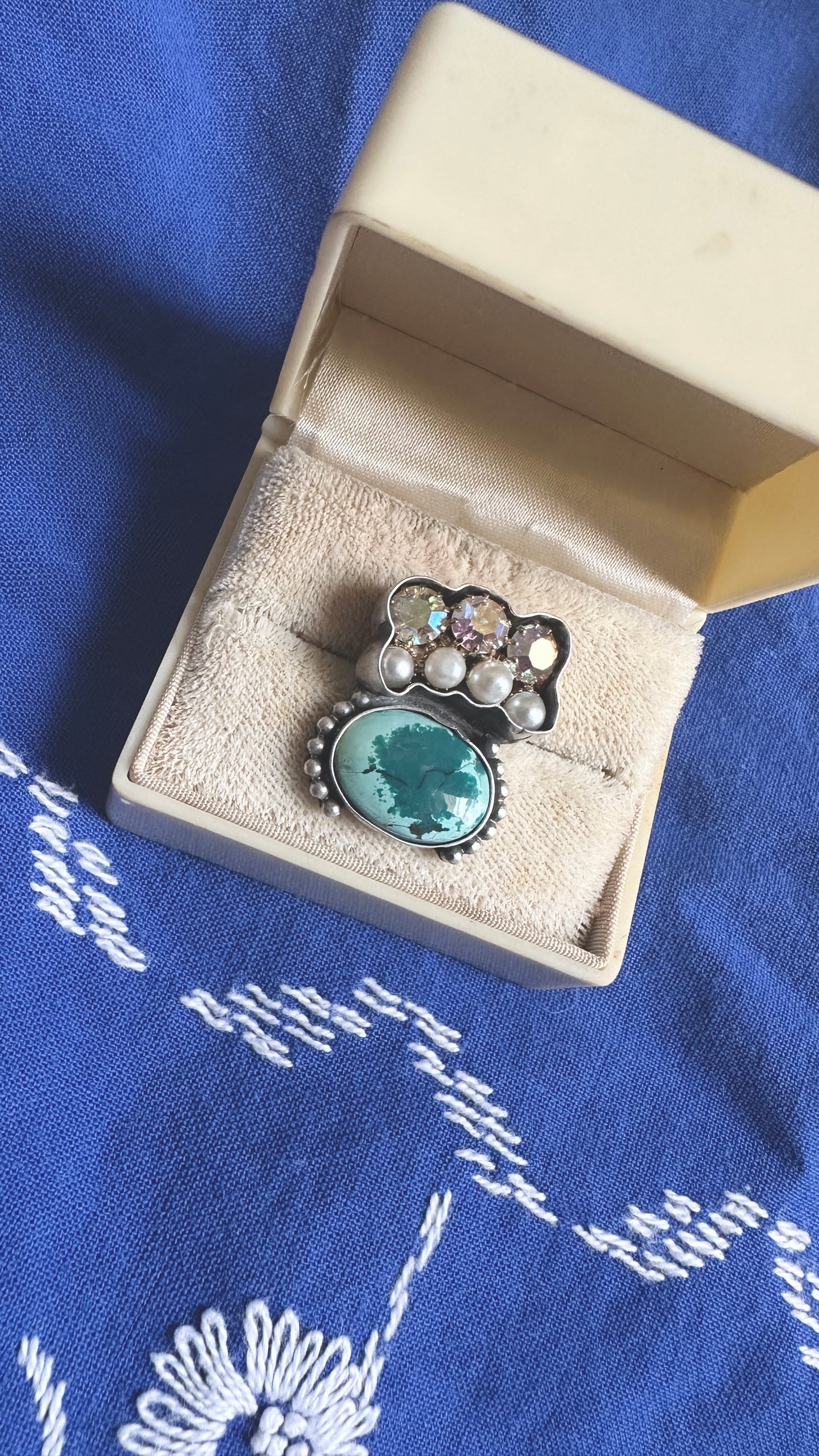 Tiny Dancer | Turquoise, Pearl & Vintage Rhinestone Jewelry
